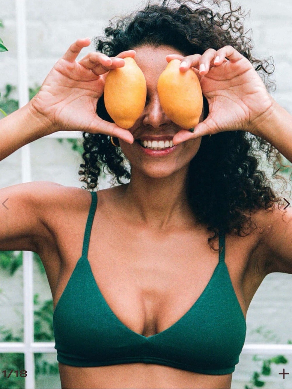 Huha Triangle Bra XL Green